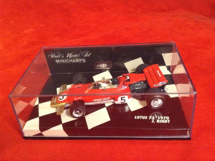 Preview of the first image of MiniChamps - 1:43 - ref. #700005 Lotus Ford 72 F.1 winner UK GP 1970 #5 Jochen Rindt -- World Champ.