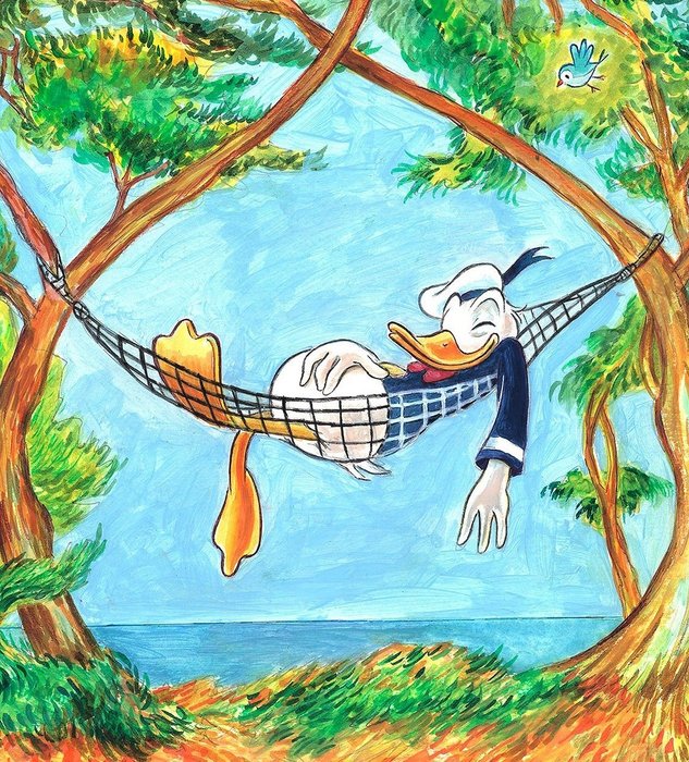 Image 3 of Donald Duck Inspired By Van Gogh - Fine Art Giclée Signed By Tony Fernandez - First edition
