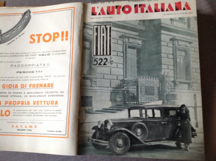 Image 3 of Books - L'Auto Italiana. 15 numeri rilegati. Dal n.ro 1 del 10 Gennaio 1933 al n. del 30 Maggio 193