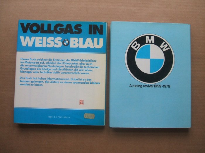 Image 2 of Books - LOTTO N. 2 LIBRI AUTO BMW UNBEATABLE A RACING REVIVAL 1959 - 1979 BMW - VOLLGAS IN WEISS BL