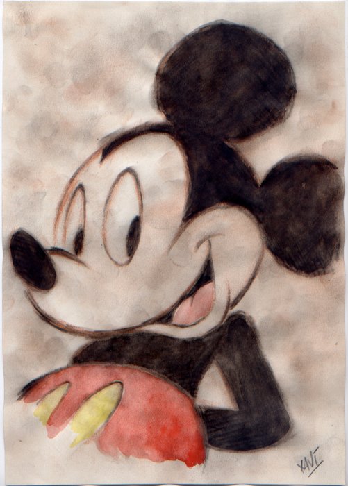 Preview of the first image of Mickey Mouse - Signed Original Watercolour Drawing by Xavi - First edition (2023).