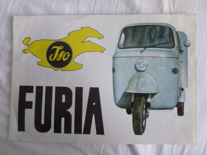 Preview of the first image of Brochures/catalogues - Iso Furia 4 page catalog - ISO, Borgward.