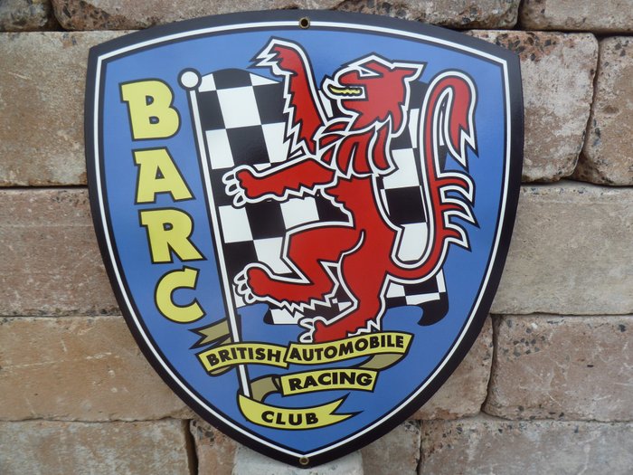 Preview of the first image of Sign - British Automobile Racing Club (BARC) Schild Metall - BARC - After 2000.