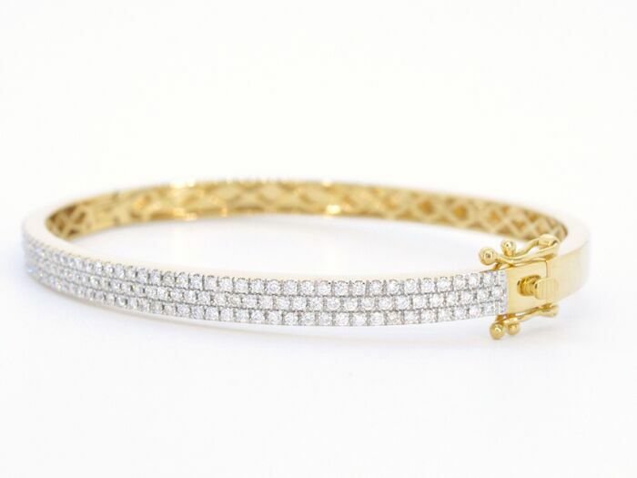 Preview of the first image of 18 kt. Gold - Bracelet - 1.50 ct Diamond.