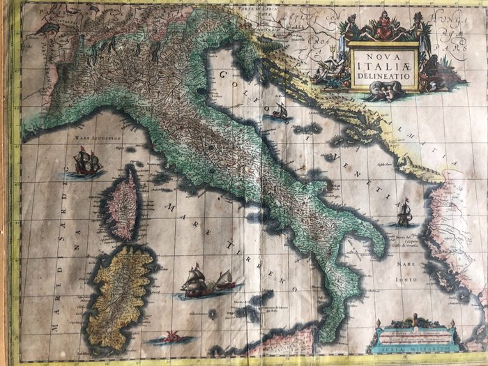 Preview of the first image of Italy; Hondius Jodocus - Nova Italiae Delineatio. - 1601-1620.