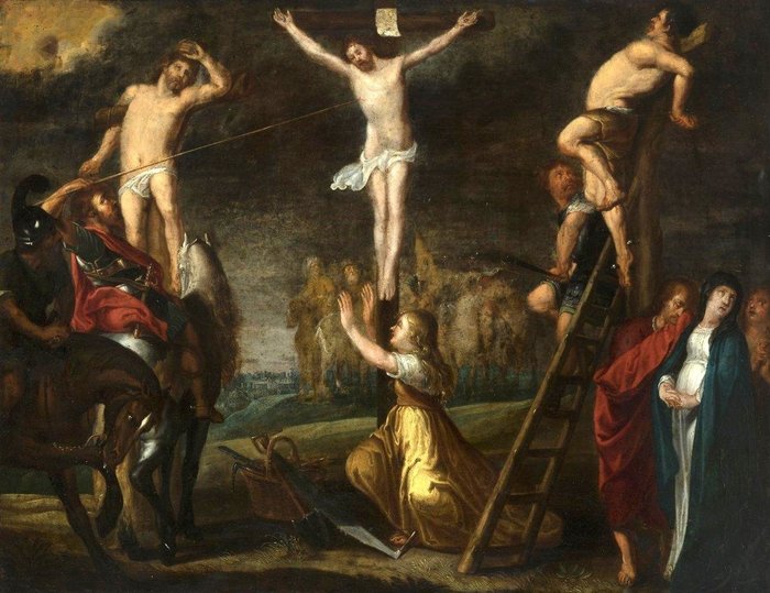 Preview of the first image of Flemisch School (XVII) - Crucifixion.