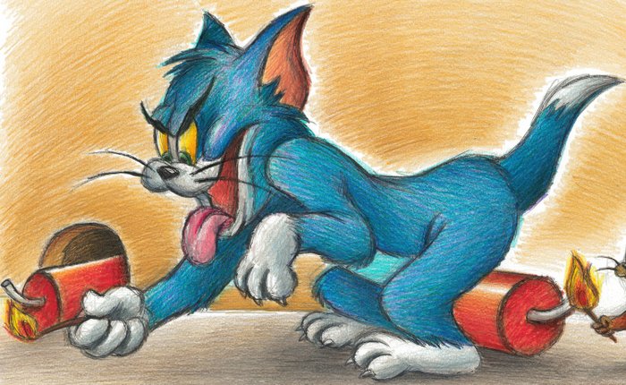 Image 3 of Tom & Jerry - Dynamite! - Original drawing by Joan Vizcarra - Pencil Art - Original Artwork - 48 x