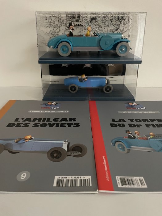 Image 3 of Tintin - Ensemble de 2 voitures 1:24 - L'Amilcar des soviets + La torpedo du Dr Finney (2019)