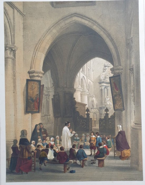 Preview of the first image of Louis Haghe (1806-1885), after - Scenes in interiors of famous buildings in Belgium and Germany (3).