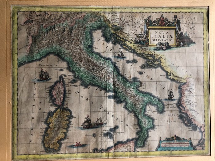 Image 2 of Italy; Hondius Jodocus - Nova Italiae Delineatio. - 1601-1620