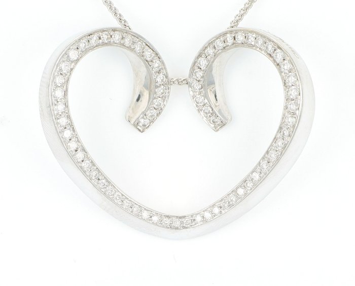 Preview of the first image of Chimento - ''No Reserve Price'' - 18 kt. White gold - Necklace with pendant Diamond.