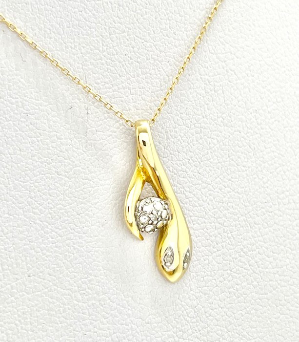Image 3 of "NO RESERVE"Serpent - 18 kt. Yellow gold - Necklace with pendant - Diamonds