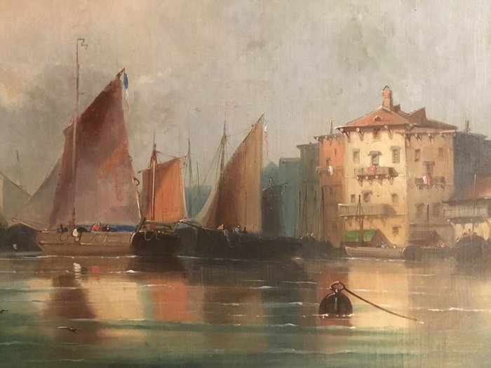 Image 3 of Ecole française XIXe siècle - Vue d'un port
