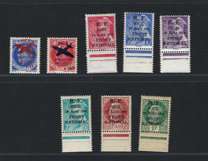 Preview of the first image of France - NEUF** Lot timbres libération Nice Type A et C.