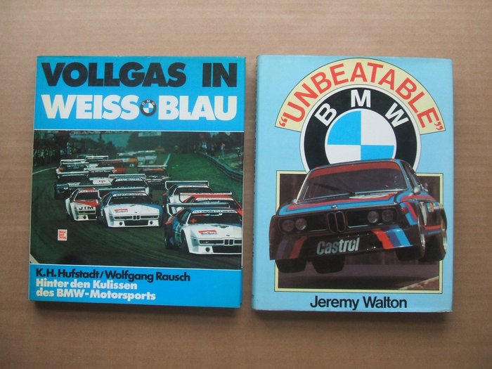 Preview of the first image of Books - LOTTO N. 2 LIBRI AUTO BMW UNBEATABLE A RACING REVIVAL 1959 - 1979 BMW - VOLLGAS IN WEISS BL.