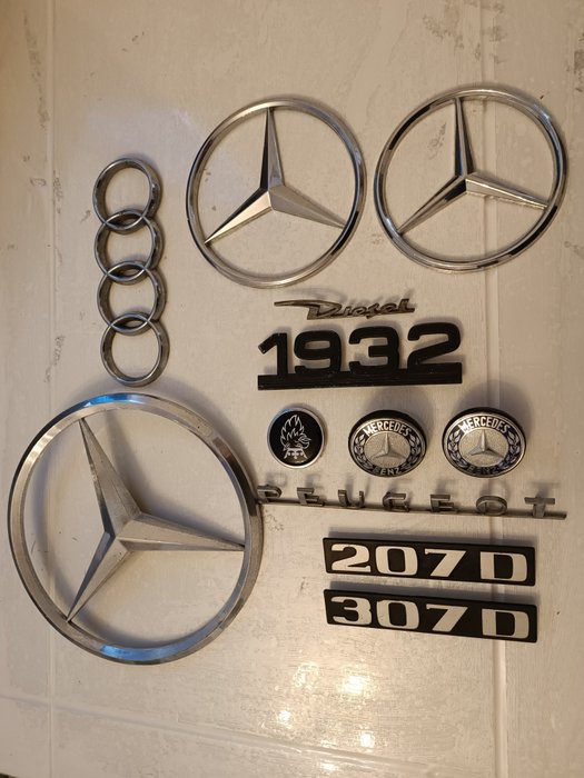 Preview of the first image of Sign - Mercedes, Audi, Peugeot, Saab - 1980-1990.