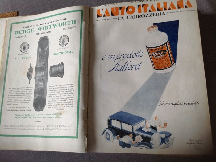 Image 2 of Books - L'Auto Italiana. 15 numeri rilegati. Dal n.ro 1 del 10 Gennaio 1933 al n. del 30 Maggio 193