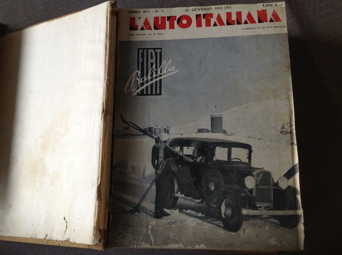 Preview of the first image of Books - L'Auto Italiana. 15 numeri rilegati. Dal n.ro 1 del 10 Gennaio 1933 al n. del 30 Maggio 193.