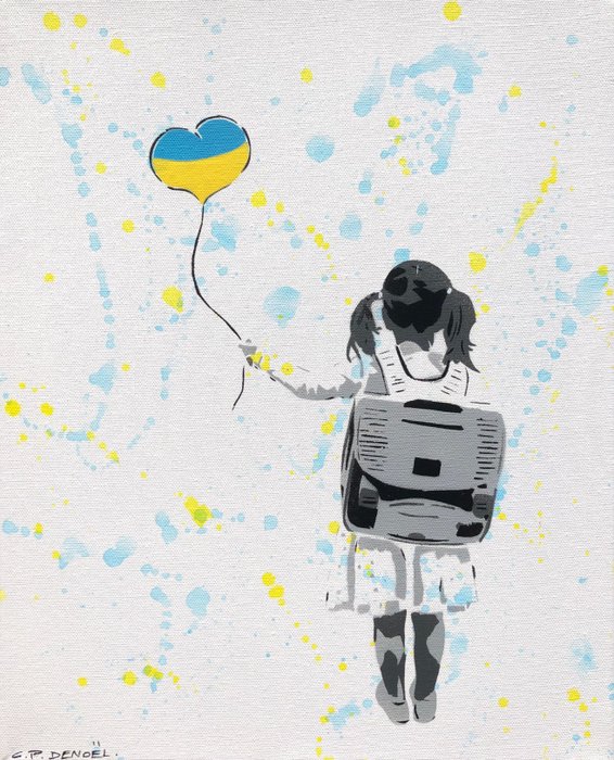 Preview of the first image of CANNED (Charlotte Parenteau-Denoël) - Little Girl with Ukraine - one year.