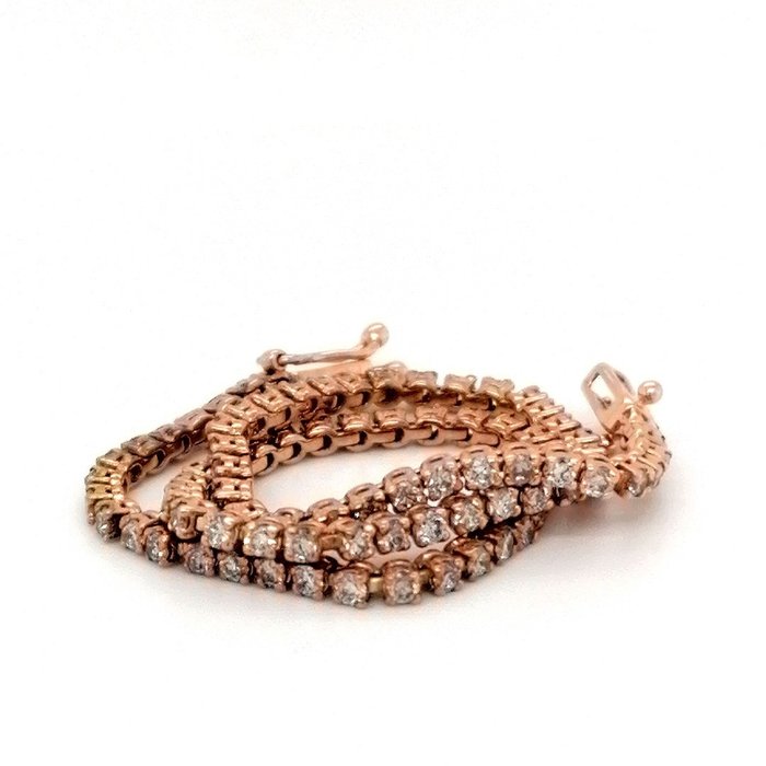 Image 2 of ***no reserve price* Pink gold - Tennis bracelet - 1.65 ct Diamond