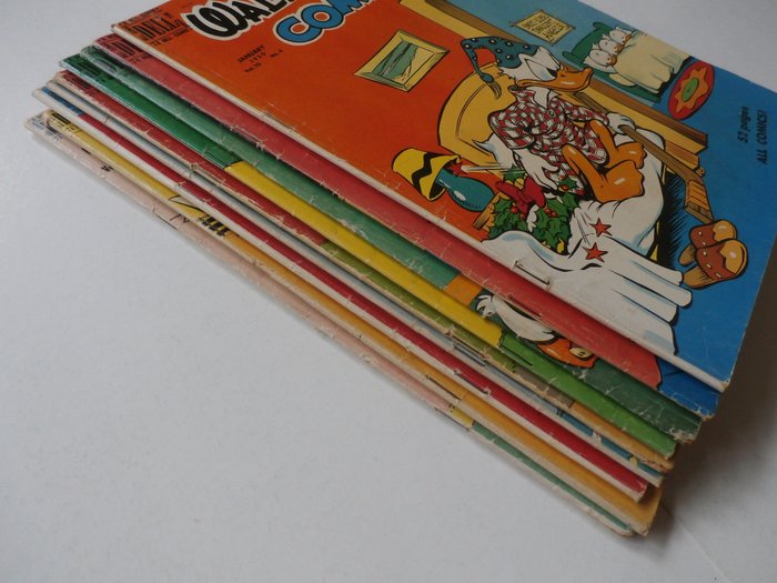 Image 2 of Walt Disney's Comics and Stories Vol. 9 + 10 - 9 Nummers - Stapled - First edition - (1949/1950)