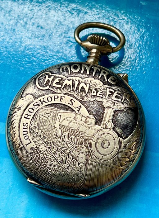 Preview of the first image of Roskopf - Louis roskopf chemin de fer modèle junior - pocket watch NO RESERVE PRICE - Unisex - 1901.