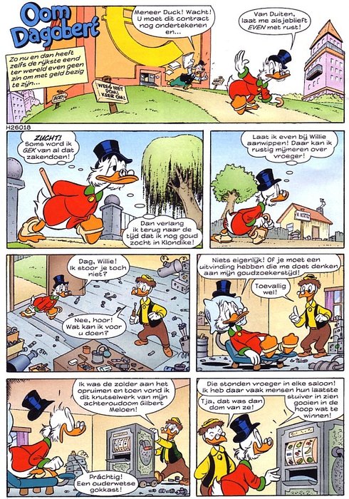 Image 2 of Uncle Scrooge "De gokkast" - Signed Inked Two-Pager by Bas Heymans - 35 x 50 cm - (2007)