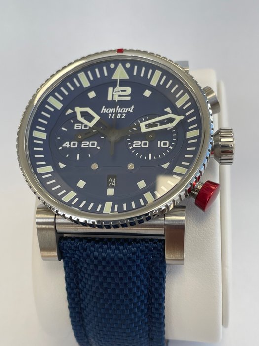 Preview of the first image of Hanhart - PRIMUS PILOT STEEL BLUE - 740.270-3320 - Men - 2011-present.