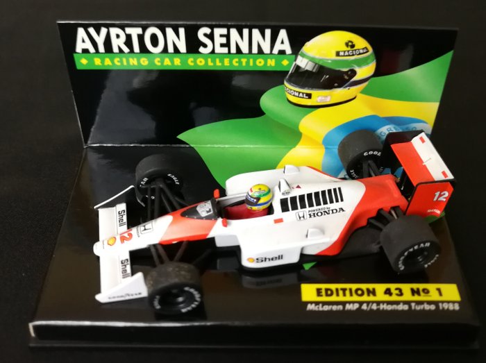 Image 2 of MiniChamps - 1:43 - McLaren MP 4/4 Honda Turbo 1988 Ayrton Senna