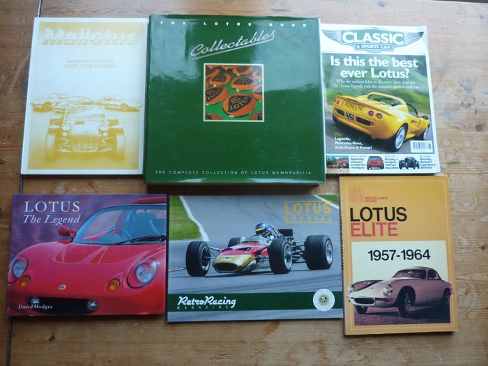 Preview of the first image of Books - Buch Konvolut 6x Lotus publicaties (Elite, Elise, Collectibles) - Lotus.