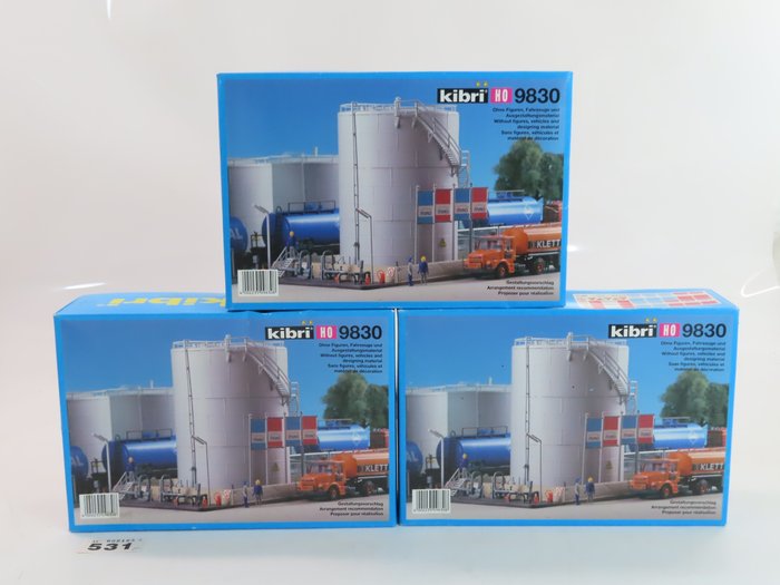 Image 3 of Kibri H0 - 9830 - Scenery - 3 Building kits of Storage Tanks