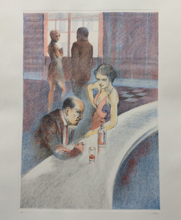 Preview of the first image of Alberto Sughi (1928- 2012) - Piano Bar.