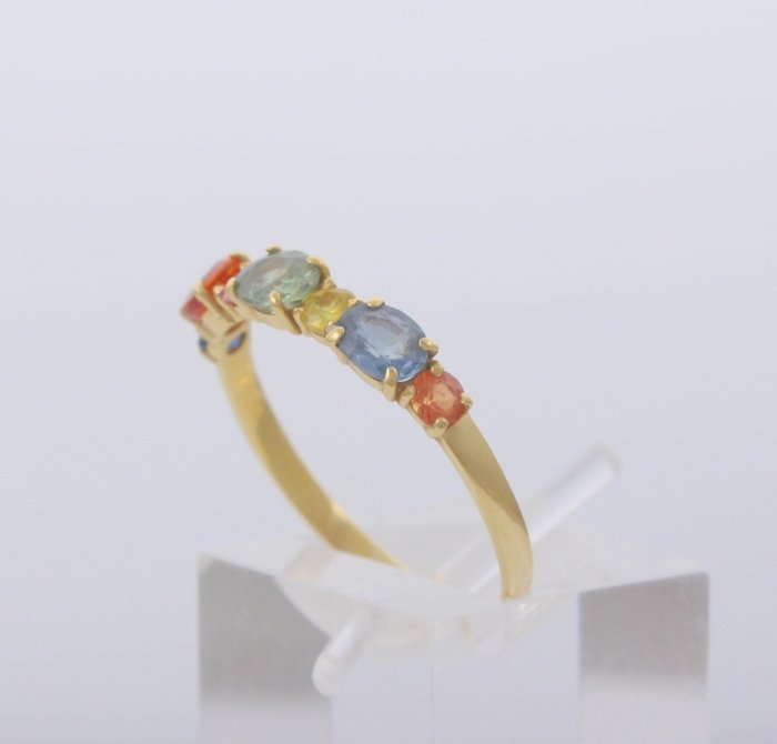 Image 2 of 18 kt. Yellow gold - Ring - Spinels
