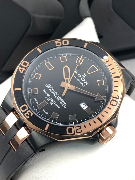 Preview of the first image of Edox - Delfin Diver Automatic "NO RESERVE PRICE" - 80110 357NRCA NIR - Men - 2011-present.