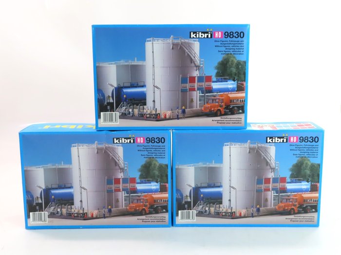 Preview of the first image of Kibri H0 - 9830 - Scenery - 3 Building kits of Storage Tanks.
