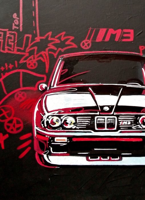 Image 3 of Picture/artwork - BMW M3, Original painting, Gerald Baes - BMW - After 2000