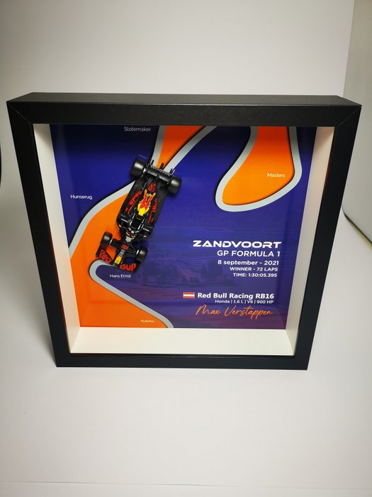 Image 2 of 3D Decorative Racing Art Scaled Down - 1:43 - Red Bull RB16B Max Verstappen Zandvoort 2021 Winner -