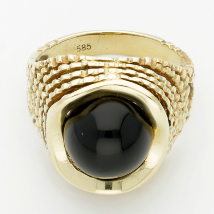 Image 2 of 14 kt. Gold - Ring Onyx