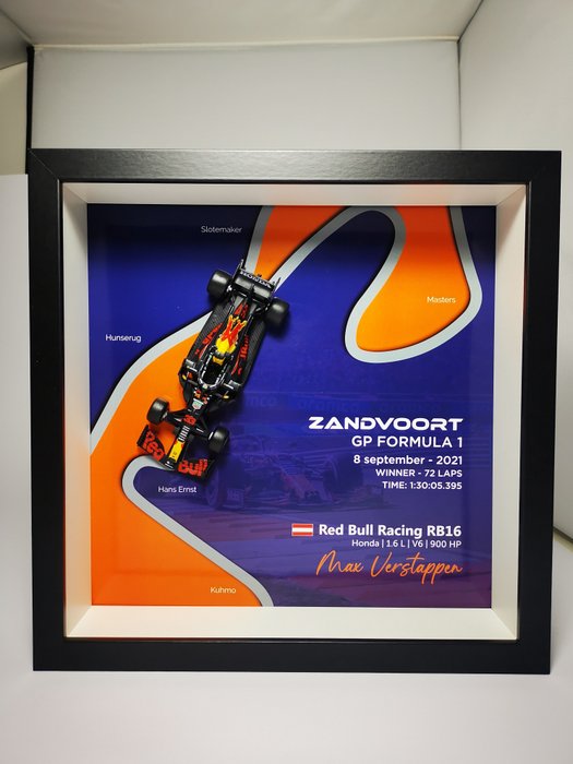 Image 3 of 3D Decorative Racing Art Scaled Down - 1:43 - Red Bull RB16B Max Verstappen Zandvoort 2021 Winner -