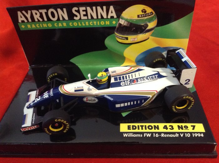 Image 3 of MiniChamps - 1:43 - Ayrton Senna Collection N°7 - Williams Renault FW16 F.1 1994 #2 Ayrton Senna