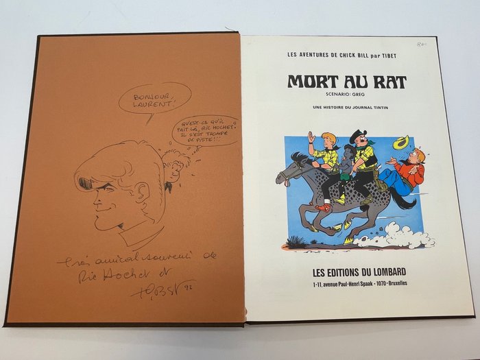 Preview of the first image of Chick Bill T51 - Mort au rat + dédicace Ric Hochet / Kid Ordinn - C - TT - (1983).