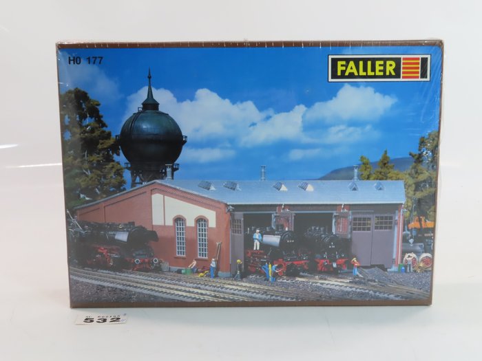 Image 2 of Faller H0 - 177 - Scenery - Building kit of ring shed with 3 tracks, Sealed