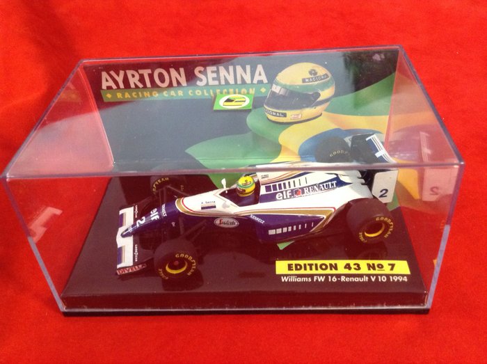 Preview of the first image of MiniChamps - 1:43 - Ayrton Senna Collection N°7 - Williams Renault FW16 F.1 1994 #2 Ayrton Senna.