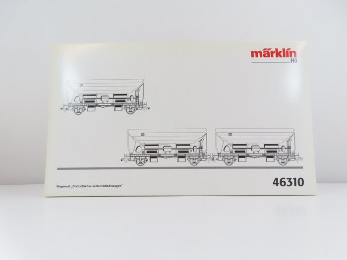 Image 2 of Märklin H0 - 46310 - Freight wagon set - 1x 3-piece freight wagon set with 2-axle lower/self-unload