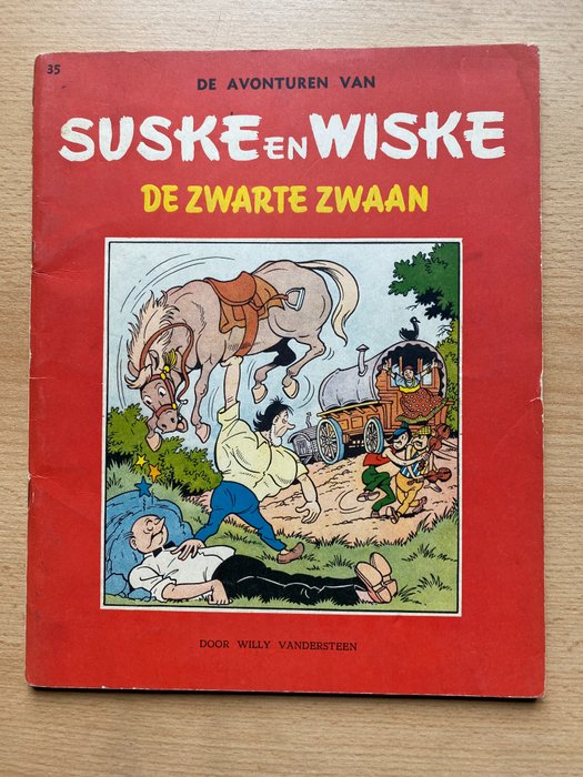 Preview of the first image of Suske en Wiske 35 - De zwarte zwaan - Stapled - First edition - (1959).