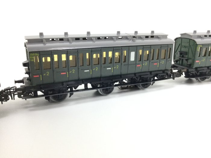 Image 3 of Märklin H0 - 4004/4005 - Passenger carriage - 6 compartment carriages, all with lighting - DB
