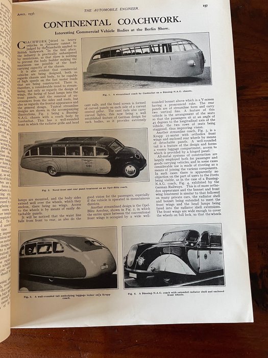 Preview of the first image of Books - The Automobile Engineer 1936 - AC, Alfa Romeo, Austin, Bentley, BMW, Citroën, Daimler, Ford.