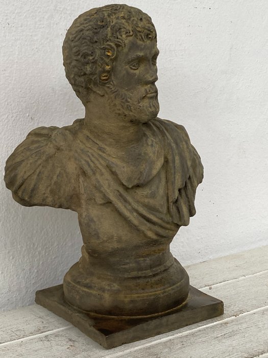 Image 3 of Sculpture, Bust Roman emperor Hadrian - Cast Stone - 21st century