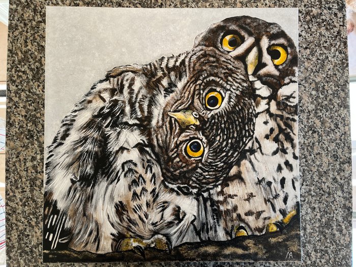 Image 2 of Miranda Assink (1970) - Owl Chicks