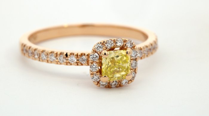 Image 2 of 18 kt. Yellow gold - Ring - 0.40 ct Diamond - Diamonds